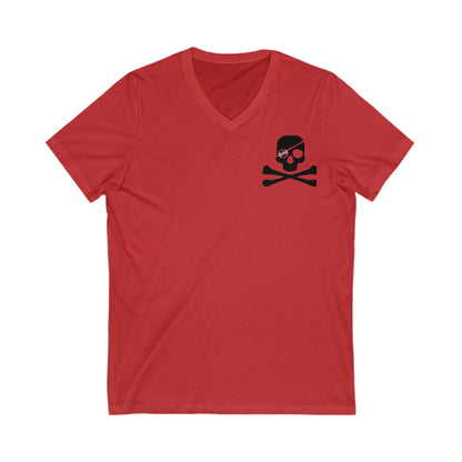 V-Neck BIM Pirate Tee with Small Skull for Piratesses